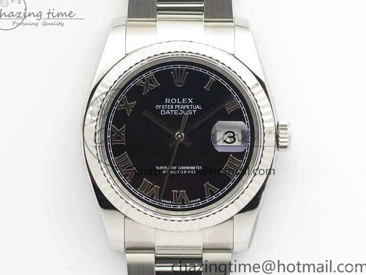 MiroTime 0501 Functional DateJust 36mm SS 116234 ARF 1:1 Best Edition Black Roman Dial On 904L SS Oyster Bracelet SA 3570